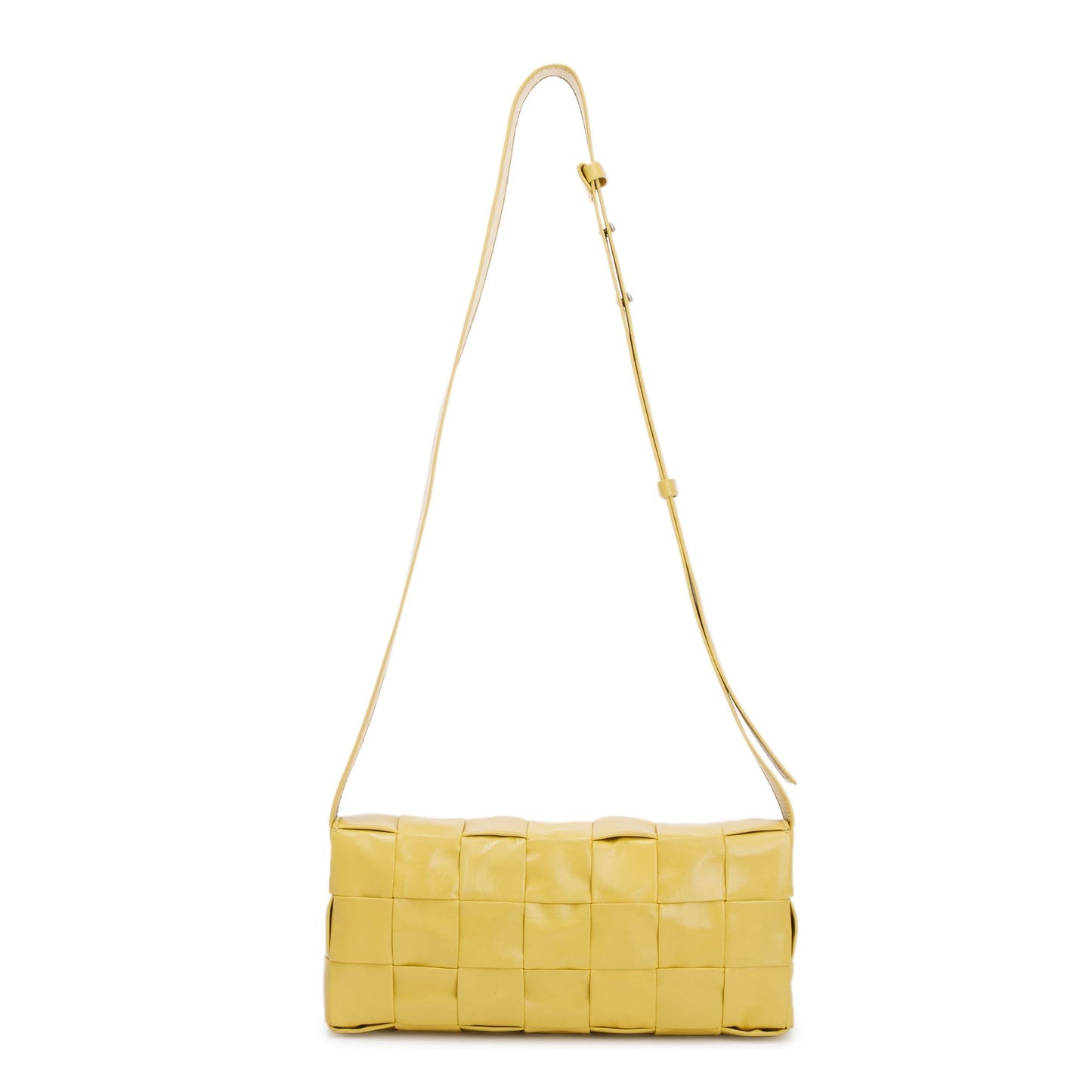 Bottega Veneta Yellow Paper Intrecciato Cassette Bag