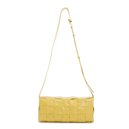Bottega Veneta Yellow Paper Intrecciato Cassette Bag