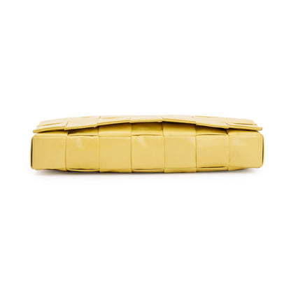 Bottega Veneta Yellow Paper Intrecciato Cassette Bag