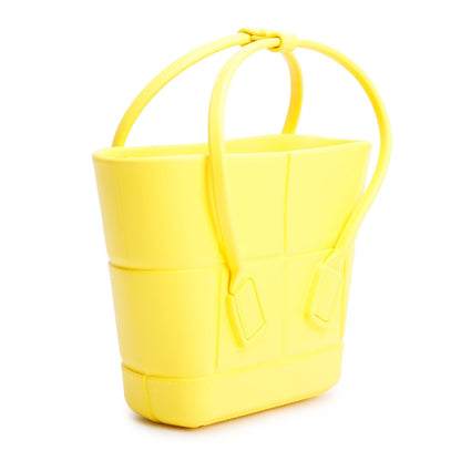 Bottega Veneta Yellow Rubber Mini Arco Tote
