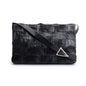 Bottega Venetaen Black Intrecciato Leather Maxi Cassette Flap Messenger Bag