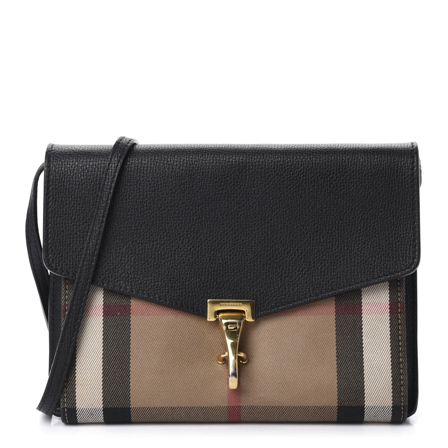 Burberry Macken Small Leather Black Crossbody Bag