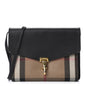 BURBERRY Black Macken Small House Check & Leather Crossbody Bag