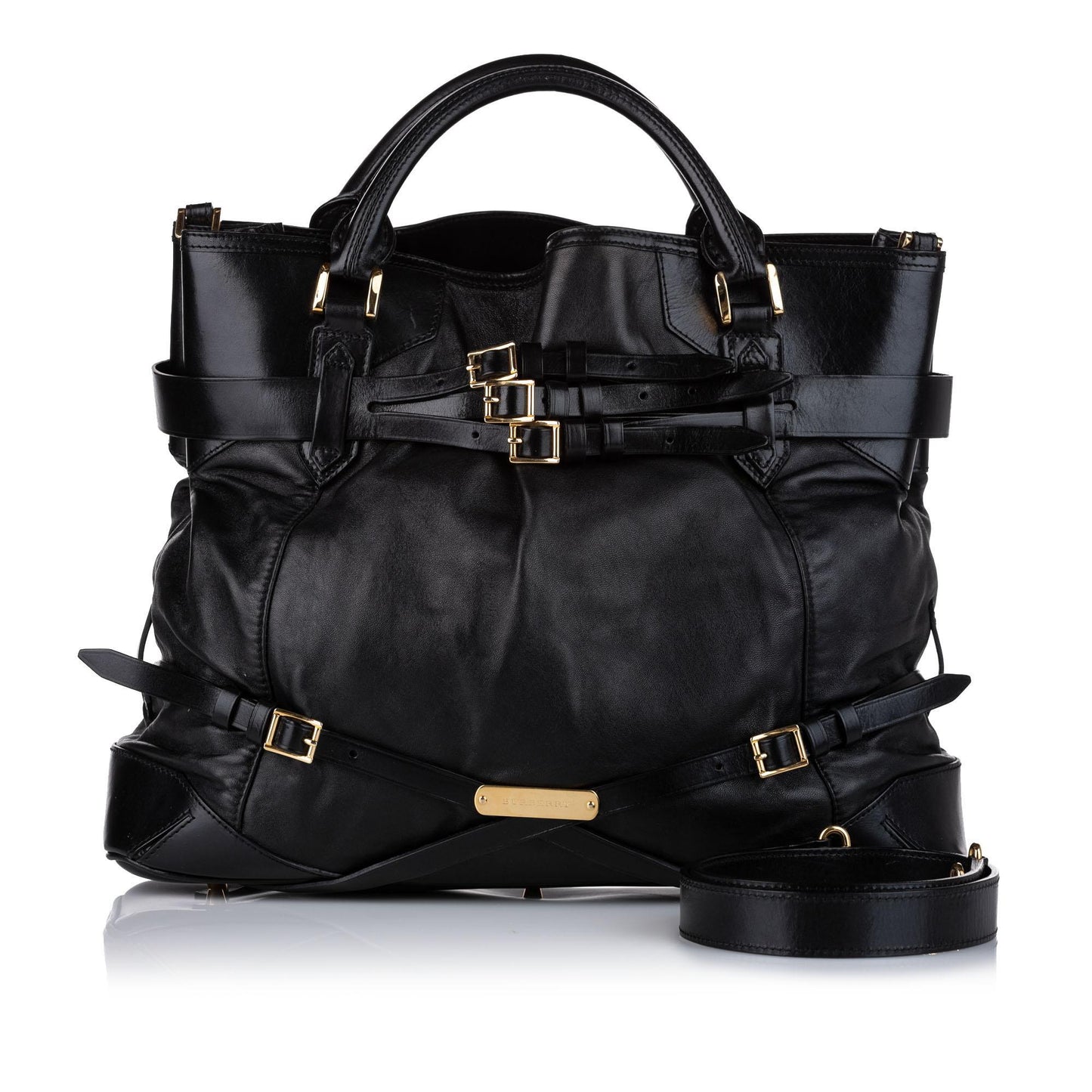 Burberry Bridle Leather Black Satchel Bag