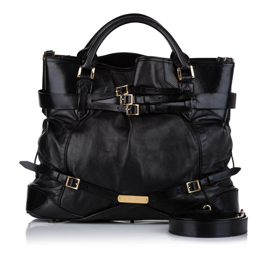 Burberry Bridle Leather Black Satchel Bag