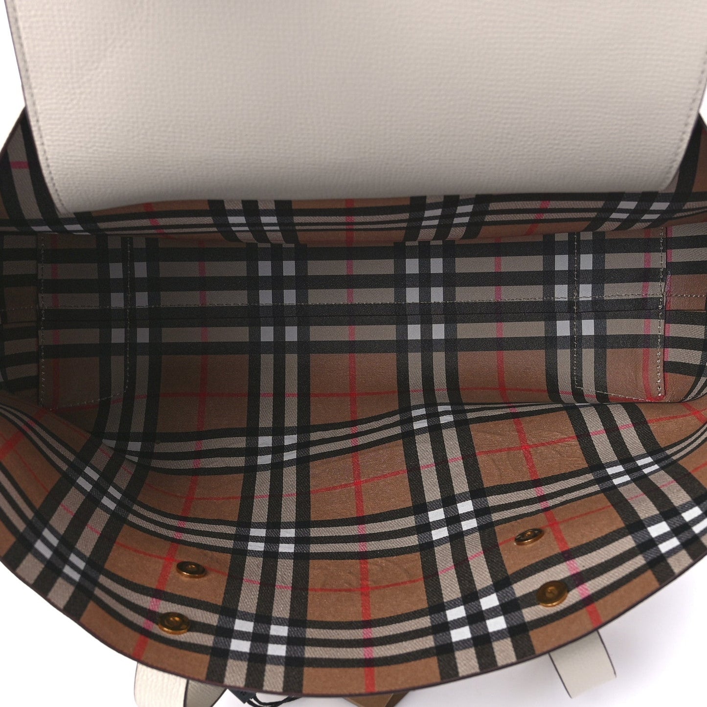 Burberry CREST EMBOSSED Leather Beige Shoulder Bag
