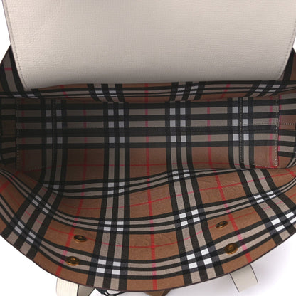 Burberry CREST EMBOSSED Leather Beige Shoulder Bag