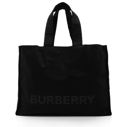 Burberry Econyl Trench Leather Black Tote Bag