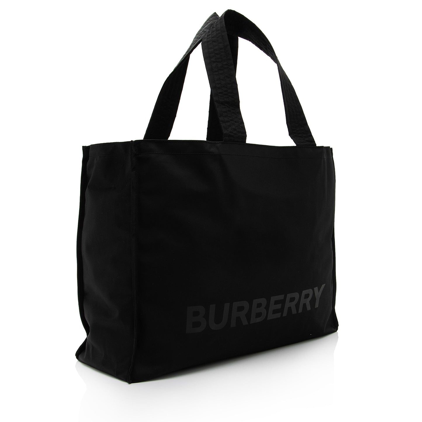 Burberry Econyl Trench Leather Black Tote Bag