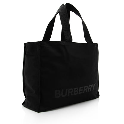 Burberry Econyl Trench Leather Black Tote Bag