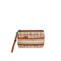Burberry Haymarket Pochette Canvas Brown