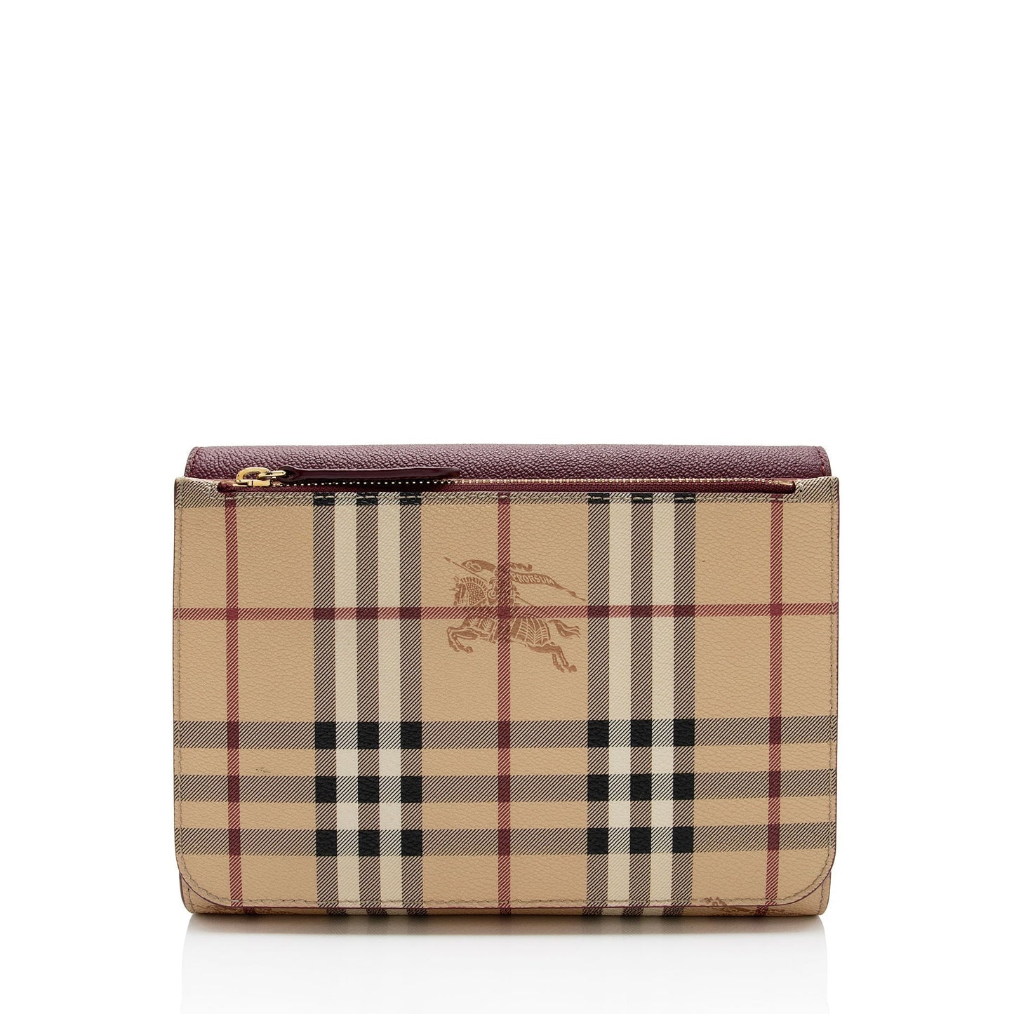 Burberry Haymarket Loxley Leather Beige Crossbody Bag
