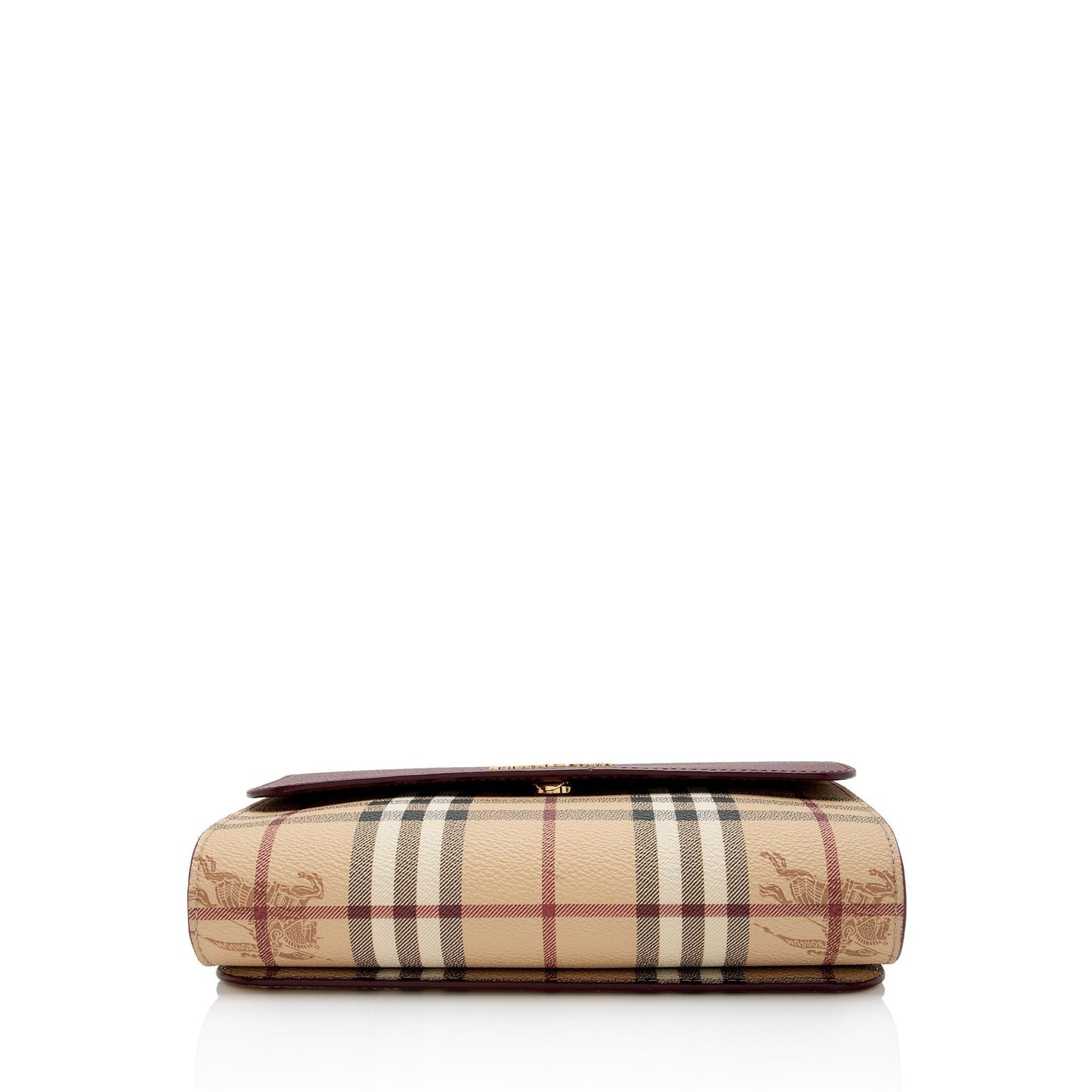 Burberry Haymarket Loxley Leather Beige Crossbody Bag