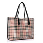 BURBERRY Haymarket Check Medium Reversible Tote BLACK