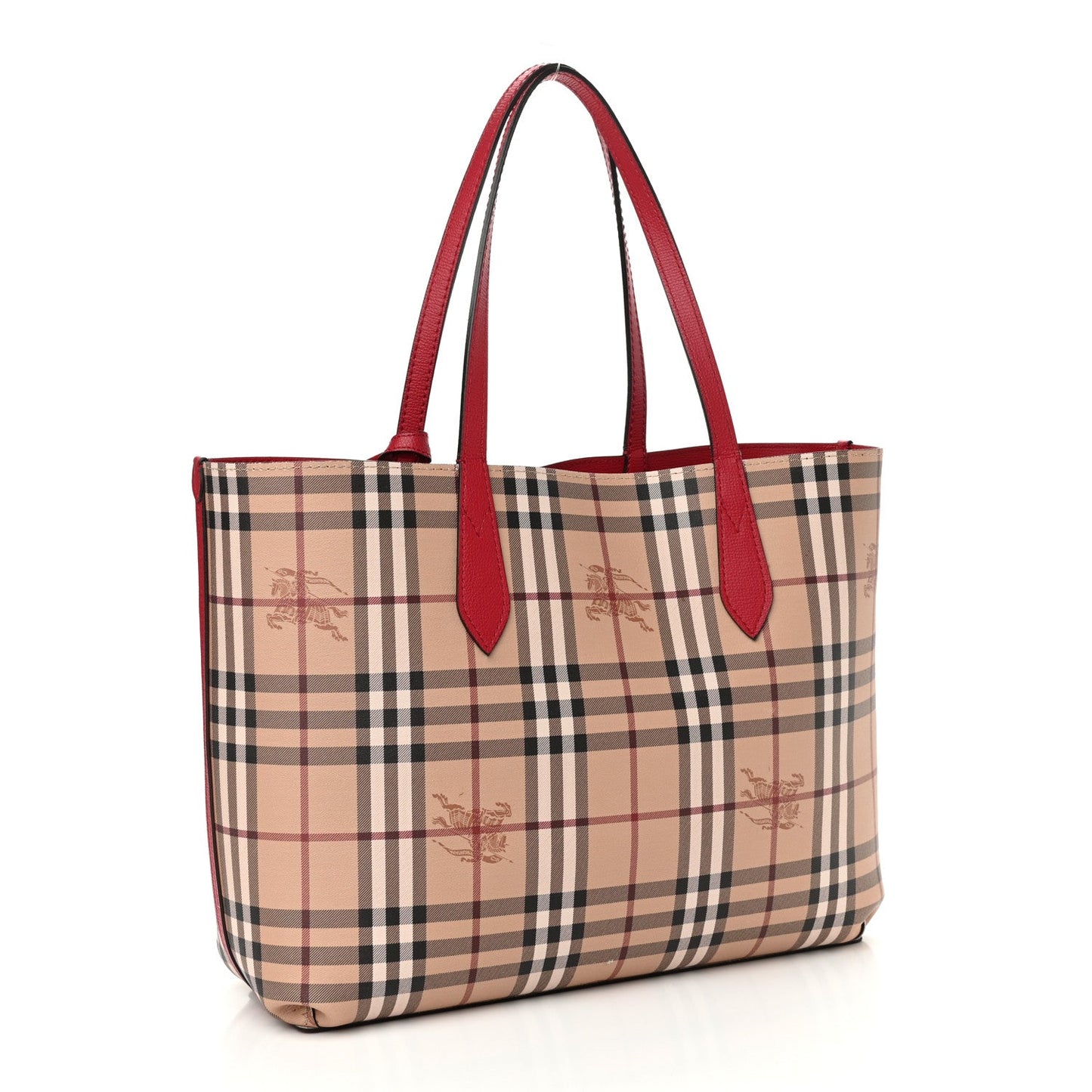 Burberry Haymarket Medium Check Red Shoulder Bag