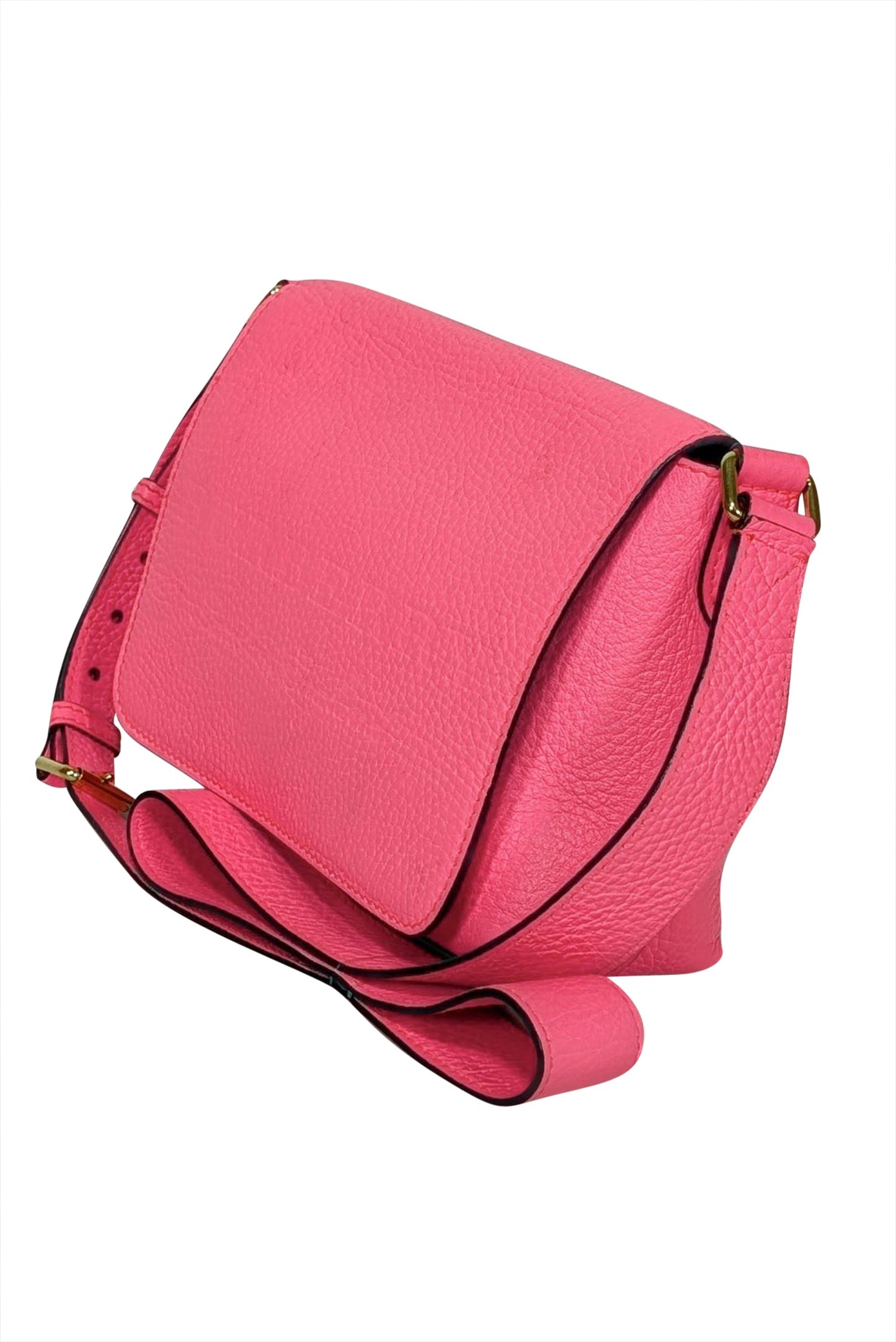 Burberry Hot Pebbled Leather Pink Crossbody Bag