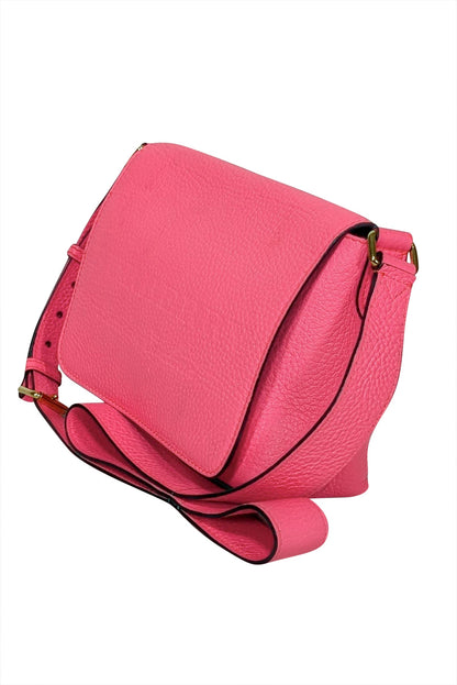 Burberry Hot Pebbled Leather Pink Crossbody Bag