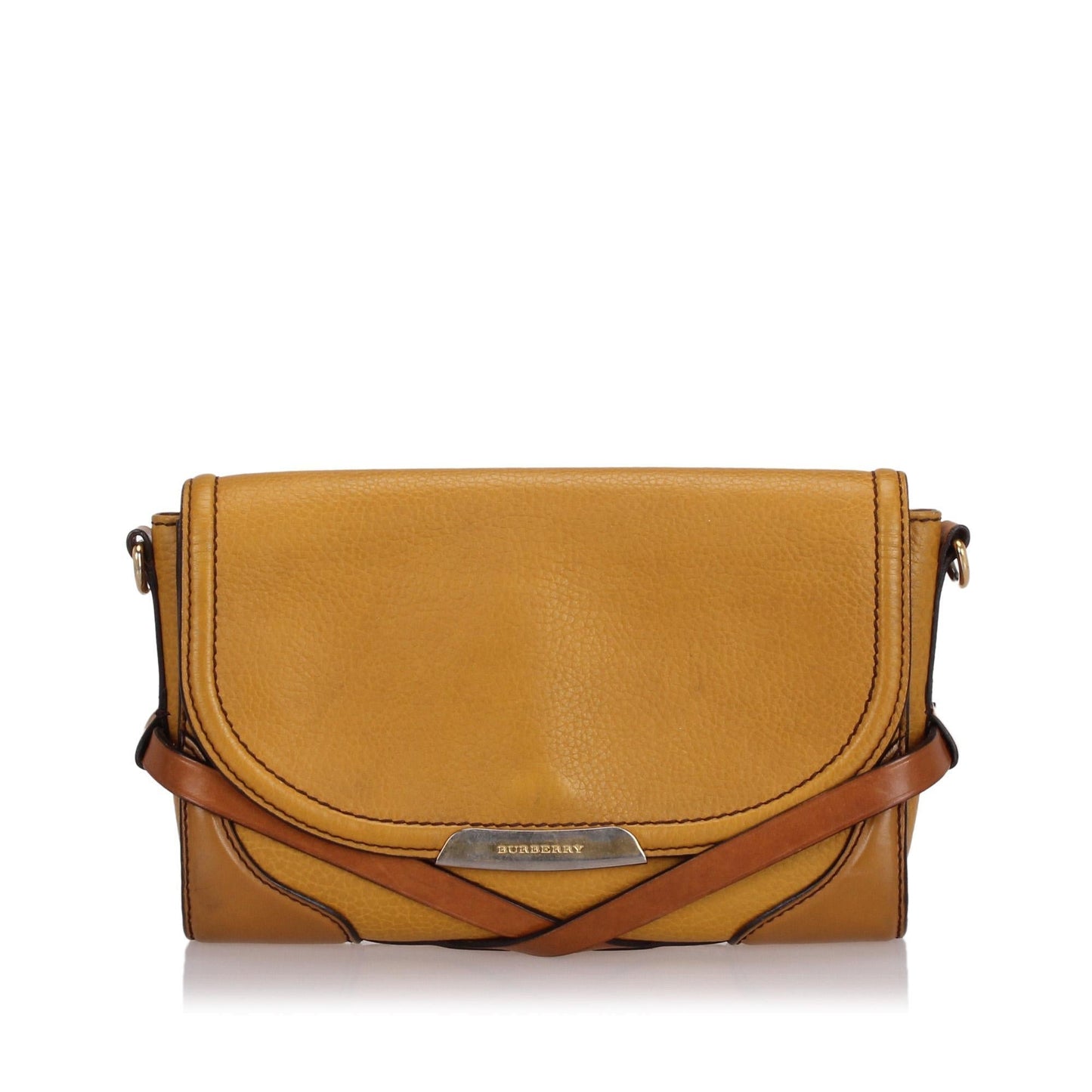 Burberry Abbott Body Leather Brown Crossbody Bag