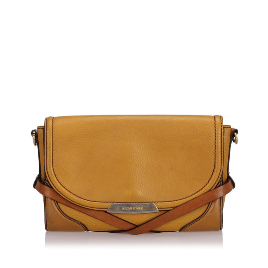 Burberry Abbott Body Leather Brown Crossbody Bag