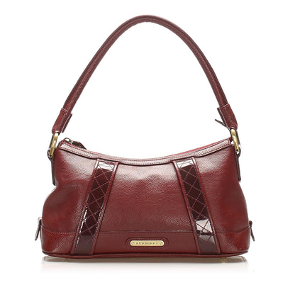 Burberry Baguette Leather Red Handbag Style 2