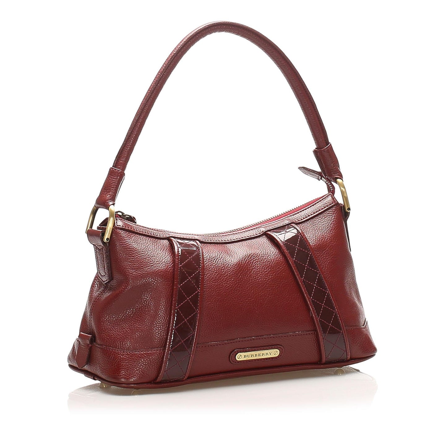 Burberry Baguette Leather Red Handbag Style 2
