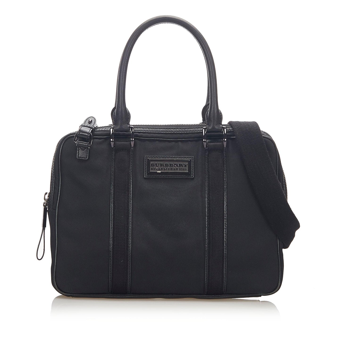 Burberry Boston Leather Black Handbag