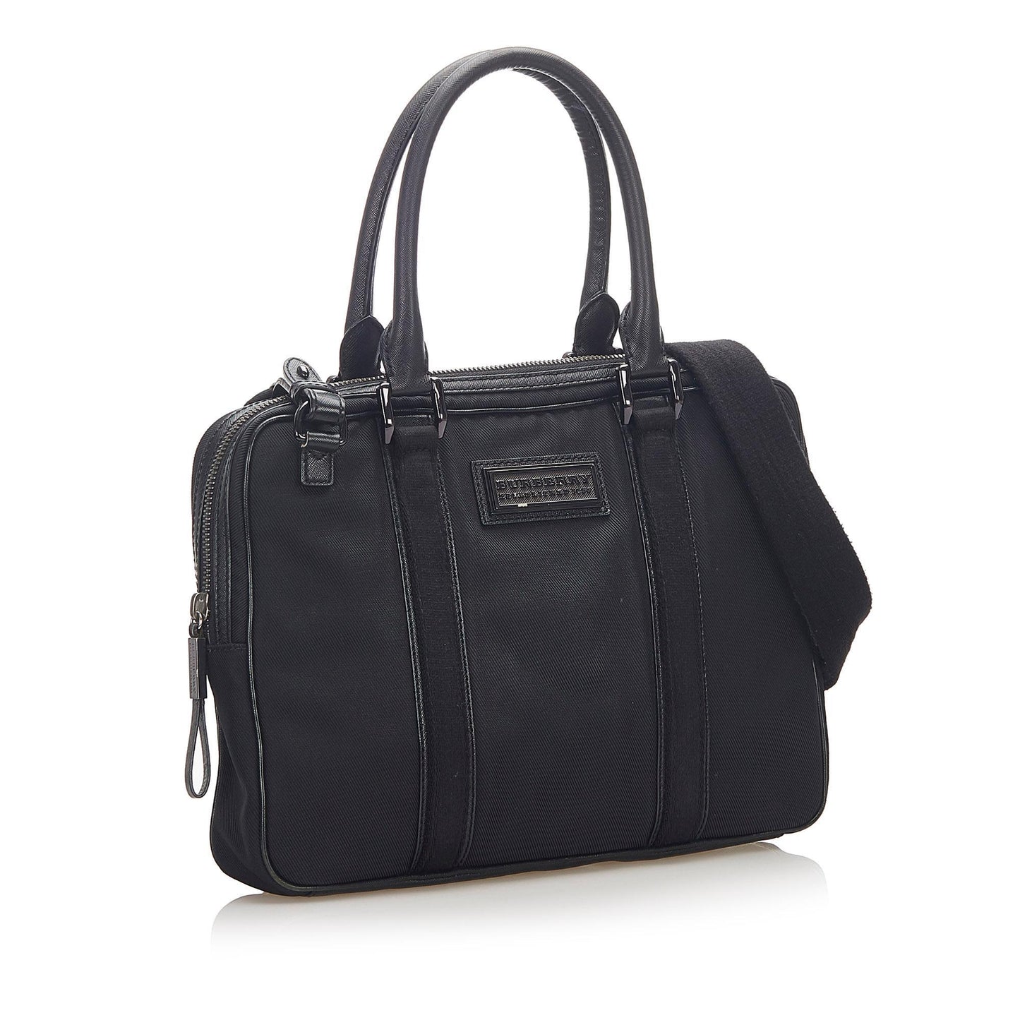 Burberry Boston Leather Black Handbag