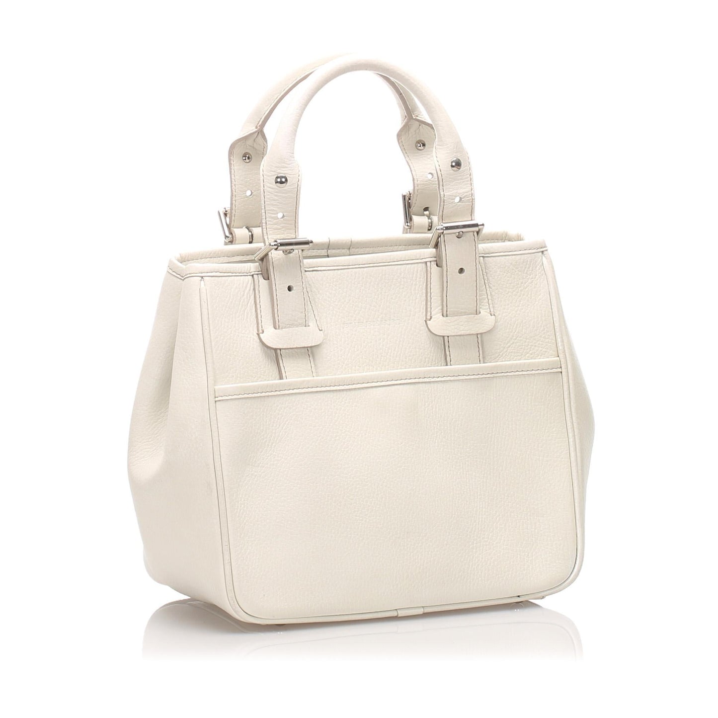 Burberry Leather White Handbag