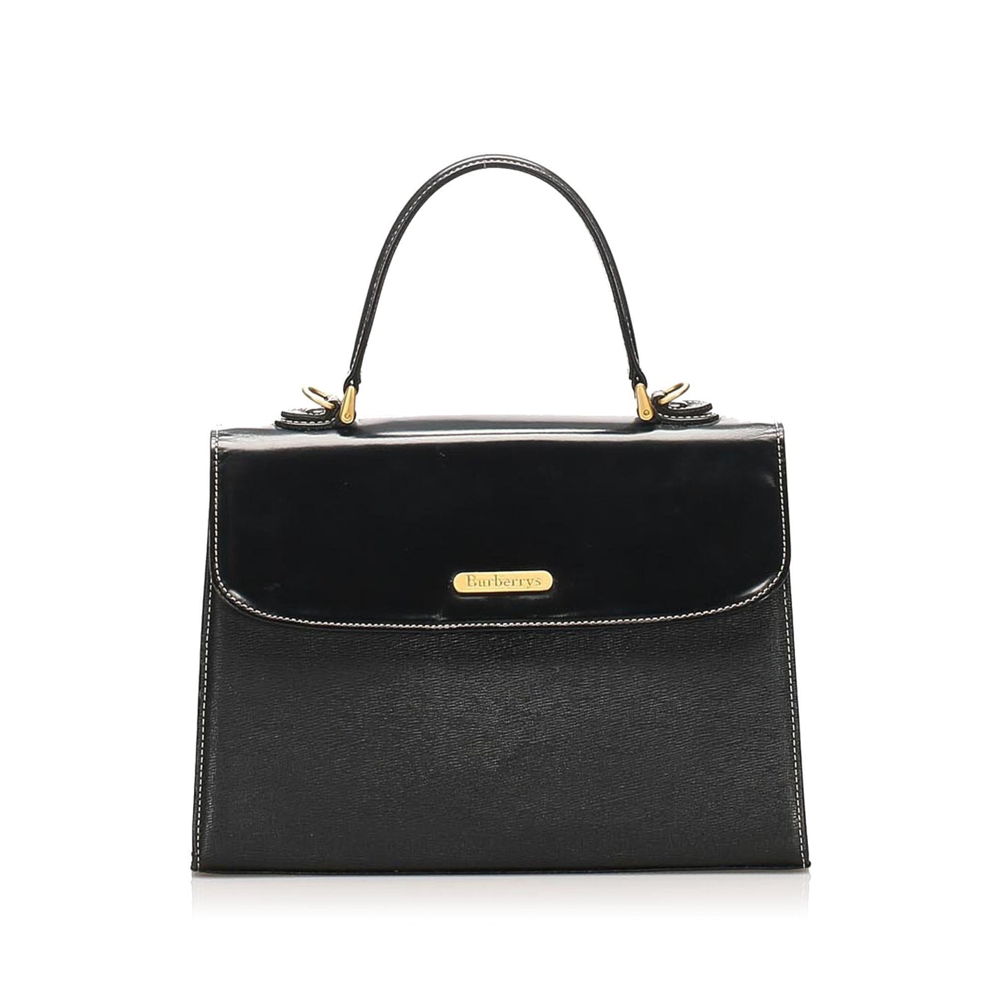 Burberry Leather Black Handbag Style 7