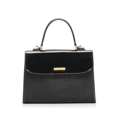 Burberry Leather Black Handbag Style 7