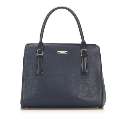Burberry Leather Blue Handbag