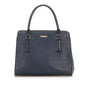 Burberry Leather Blue Handbag