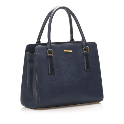 Burberry Leather Blue Handbag