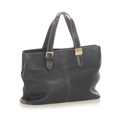 Burberry Leather Black Handbag Style 24