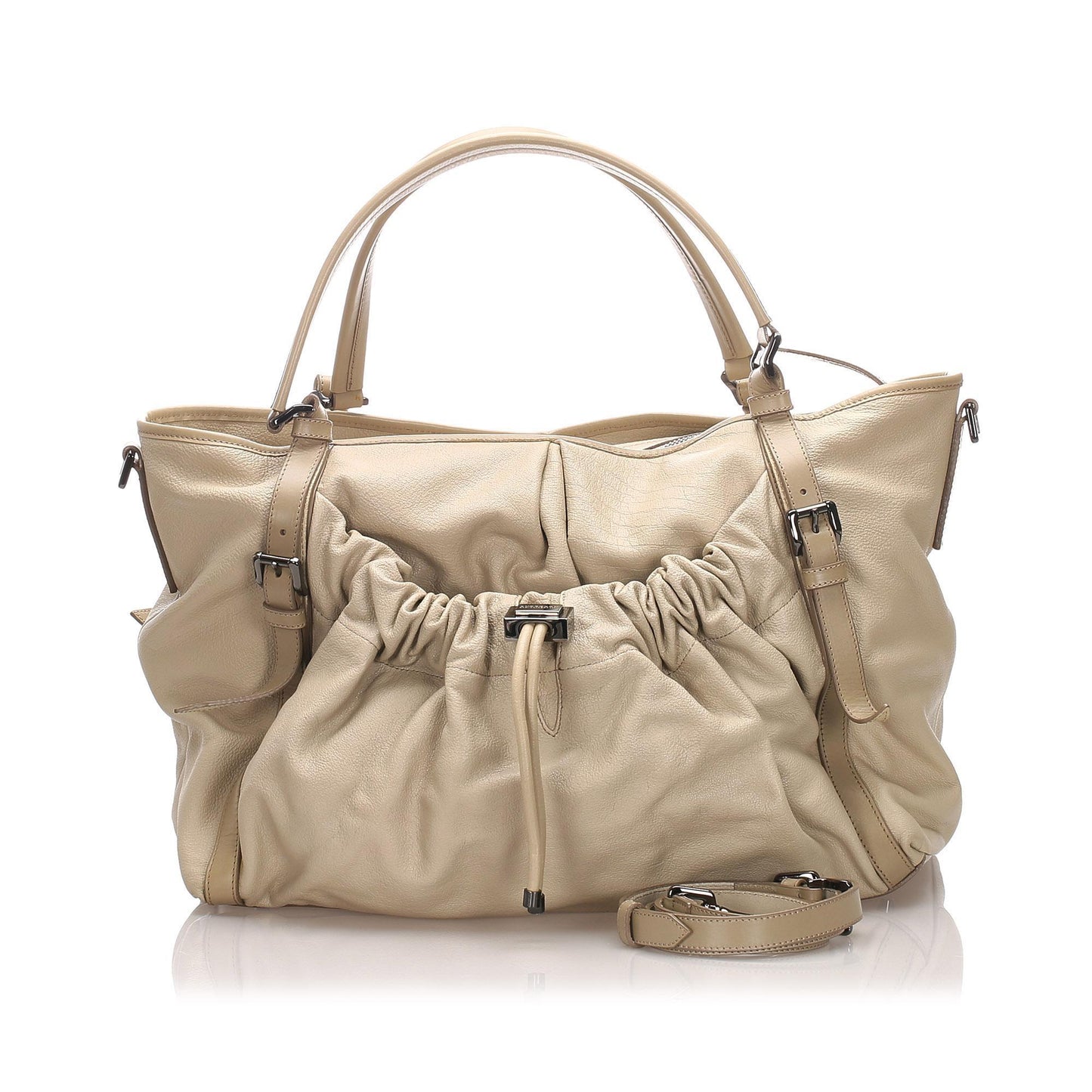 Burberry Leather Brown Satchel Bag