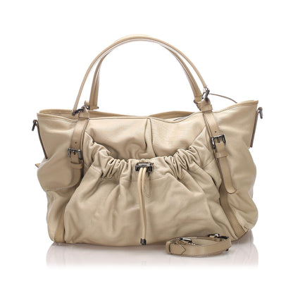 Burberry Leather Brown Satchel Bag