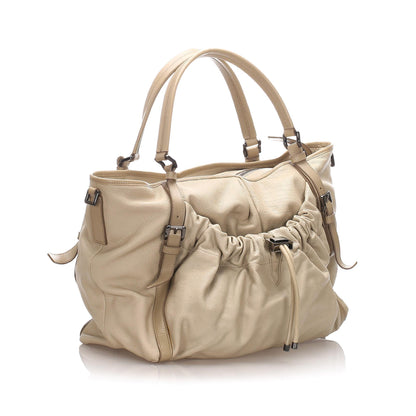 Burberry Leather Brown Satchel Bag