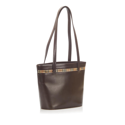 Burberry Leather Brown Tote Bag Style 3