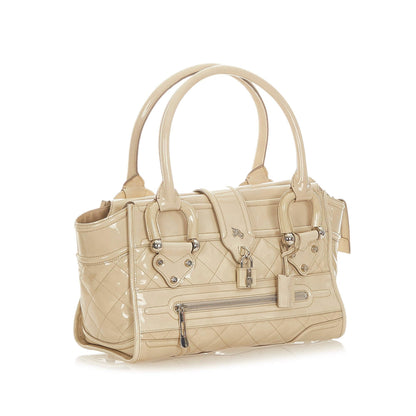 Burberry Manor Leather Brown Handbag
