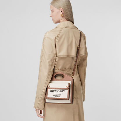 Burberry Mini and Leather Beige Crossbody Bag