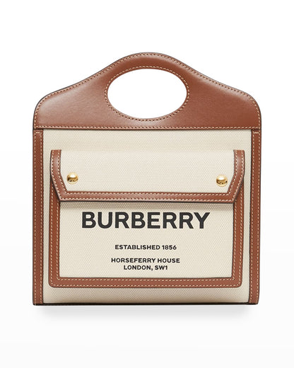 Burberry Mini and Leather Beige Crossbody Bag