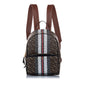 Burberry Coated Logo Canvas Brown Backpack