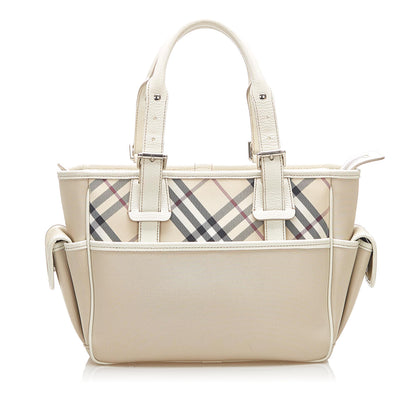 Burberry Nova Canvas Brown Handbag