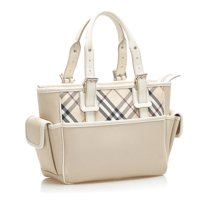 Burberry Nova Canvas Brown Handbag
