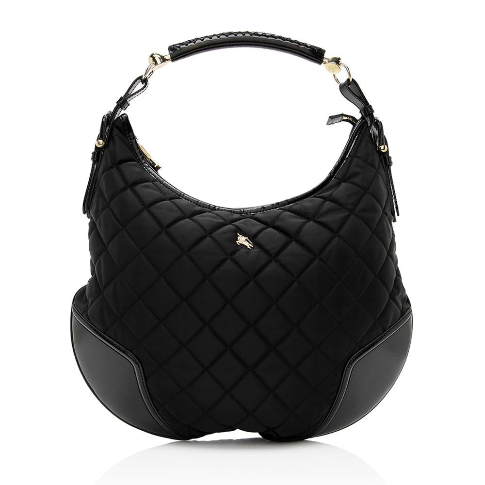 Burberry Hoxton Leather Black Hobo Bag