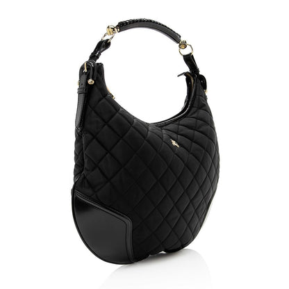 Burberry Hoxton Leather Black Hobo Bag