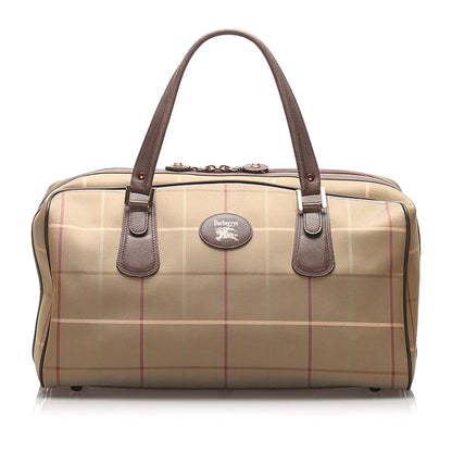 Burberry Boston Leather Brown Handbag