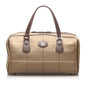 Burberry Boston Leather Brown Handbag