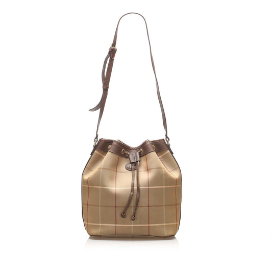 Burberry Canvas Brown Shoulder Bag Style 3