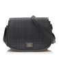 Burberry Coated Body Canvas Blue Crossbody Bag